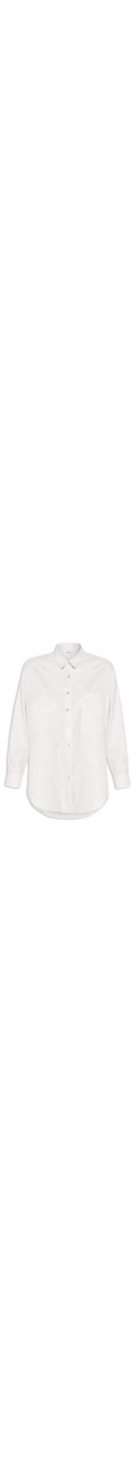 Camisa Feminina Oversized Com Bolso - Off White