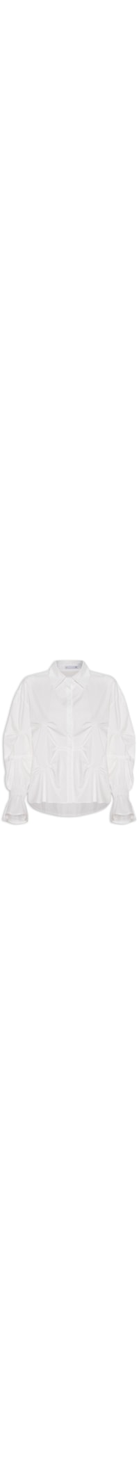 Camisa Feminina Oversized Com Pregas - Off White