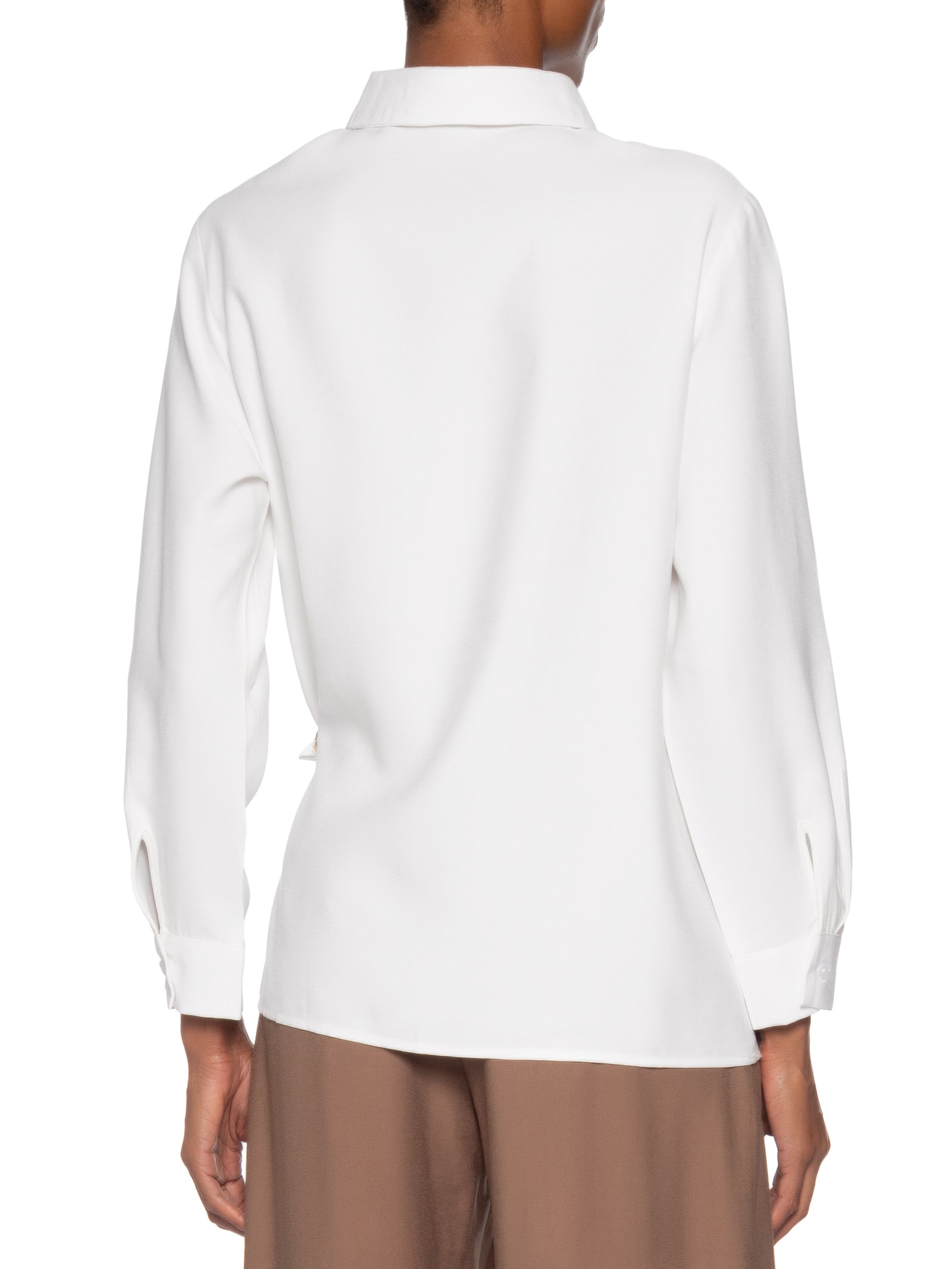 Camisa Feminina Oversized Com Transpasse Off White '2Essential