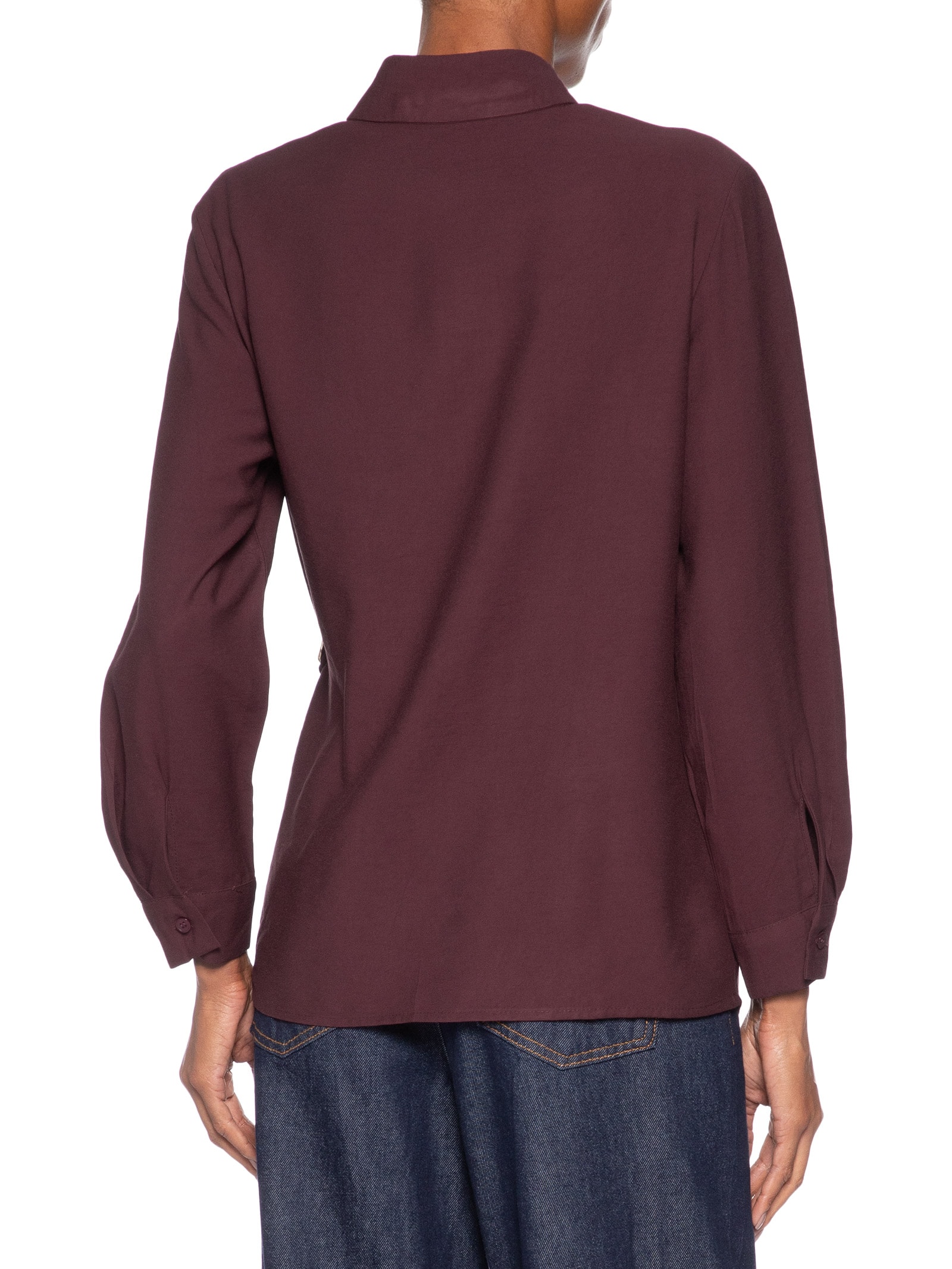 Camisa Feminina Oversized Com Transpasse Vermelho '2Essential
