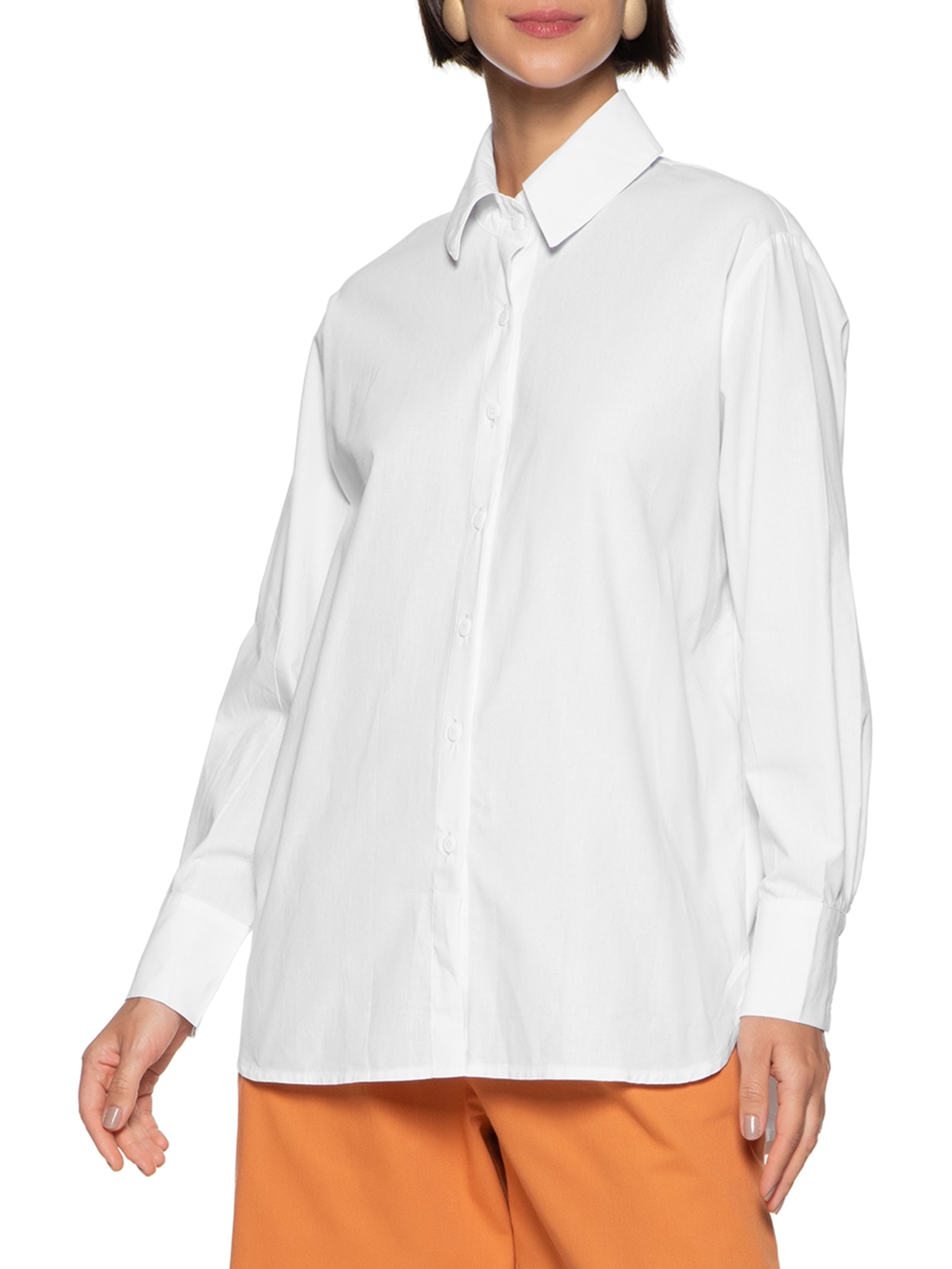 Camisa Feminina Oversized Lisa Branco Cacay