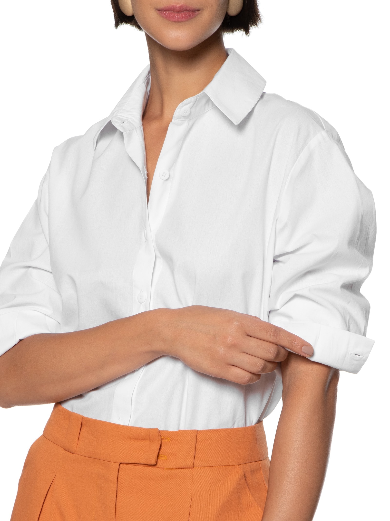 Camisa Feminina Oversized Lisa Branco Cacay
