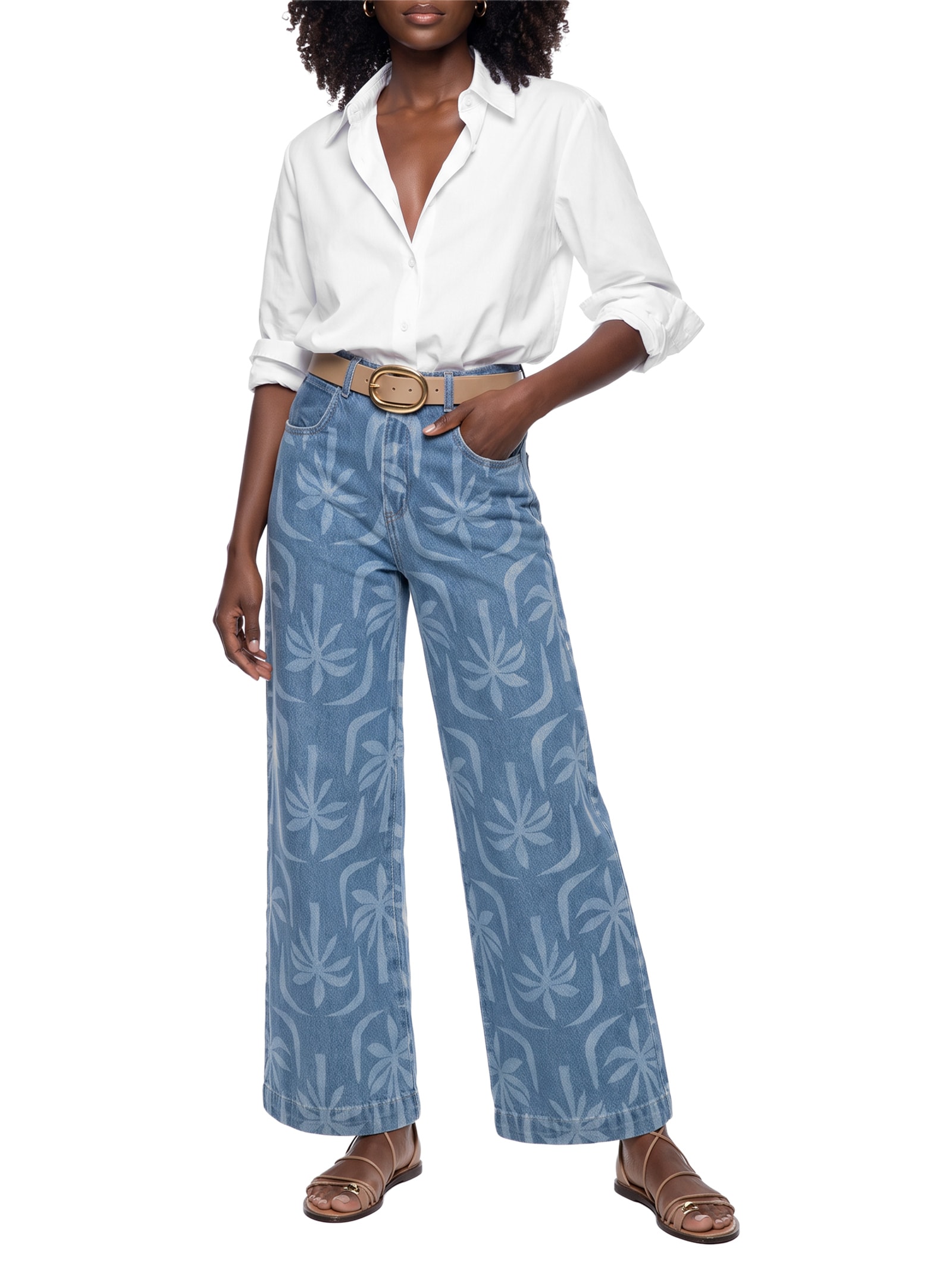 Camisa Feminina Oversized Lisa Branco Cacay
