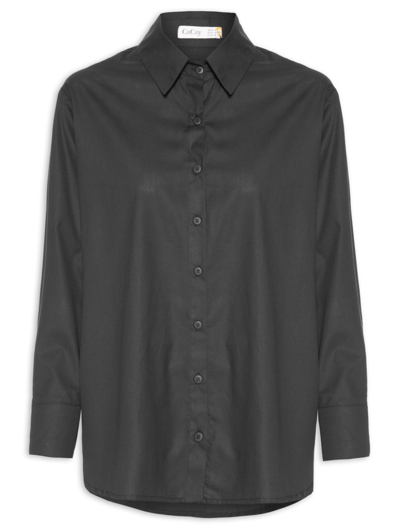 Camisa Feminina Oversized Lisa Preto Cacay