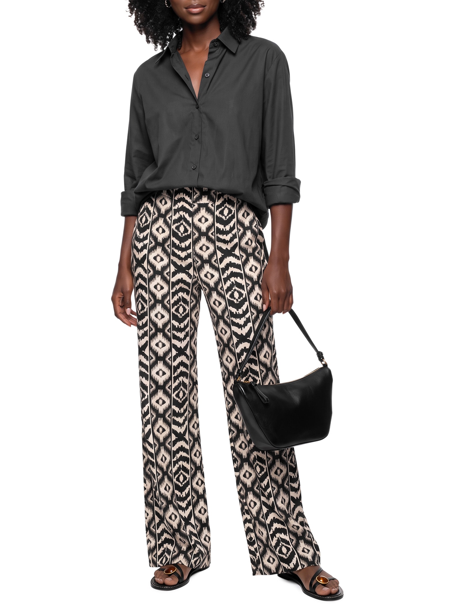 Camisa Feminina Oversized Lisa Preto Cacay
