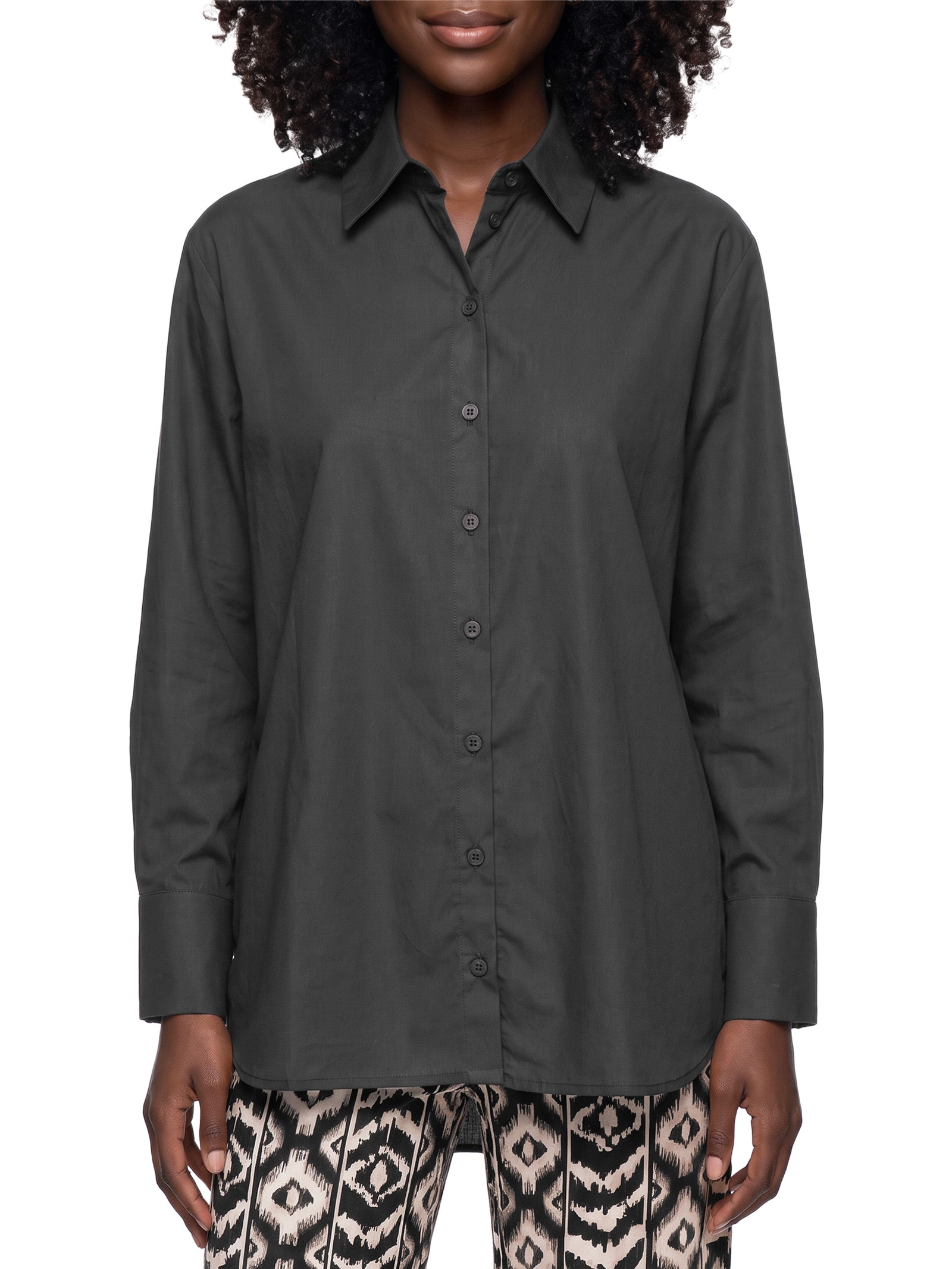 Camisa Feminina Oversized Lisa Preto Cacay