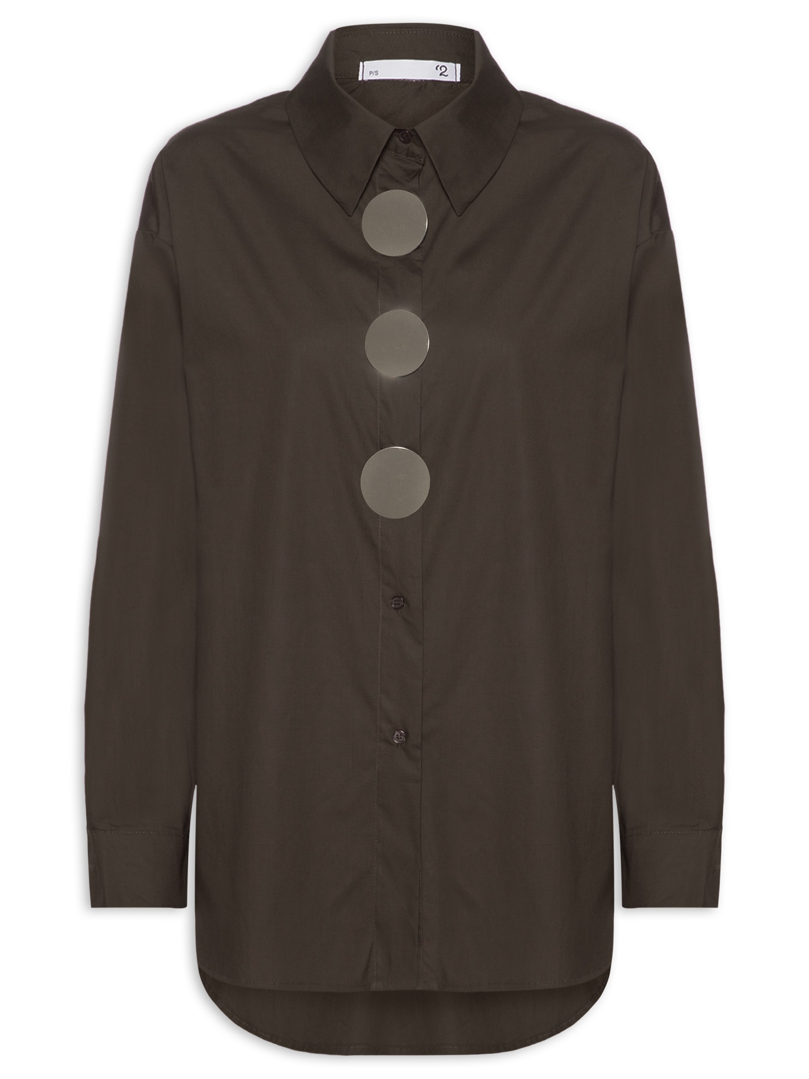 Camisa Feminina Oversized Marrom '2Essential
