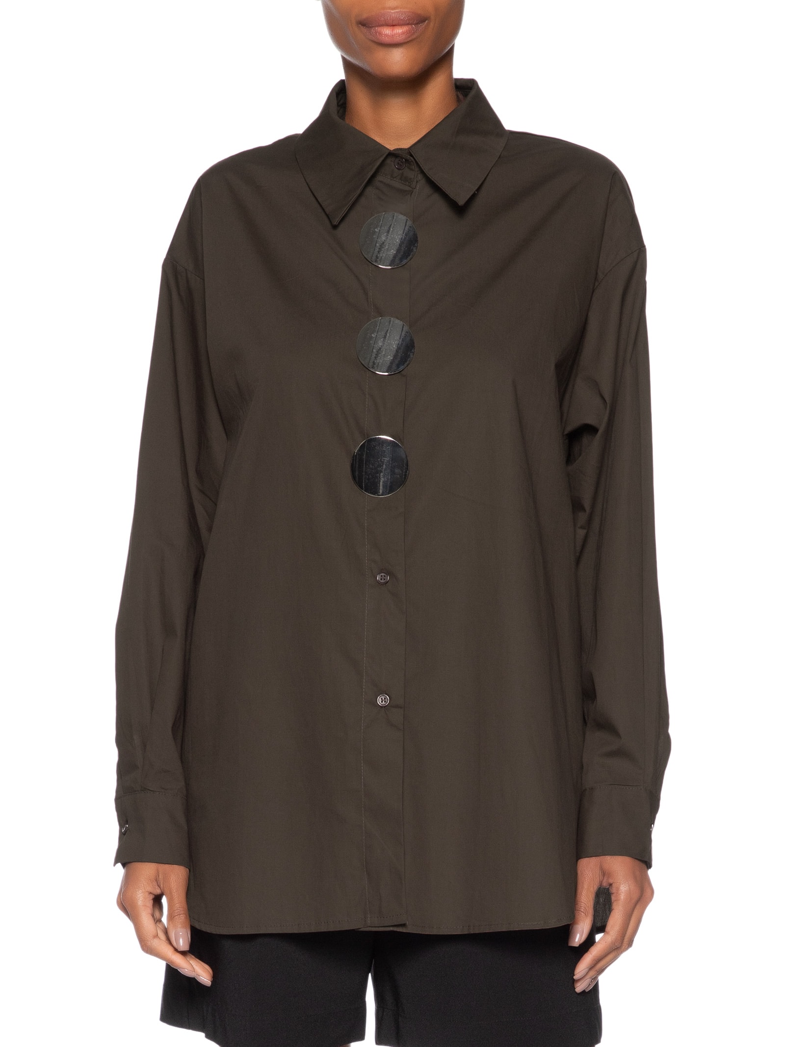 Camisa Feminina Oversized Marrom '2Essential