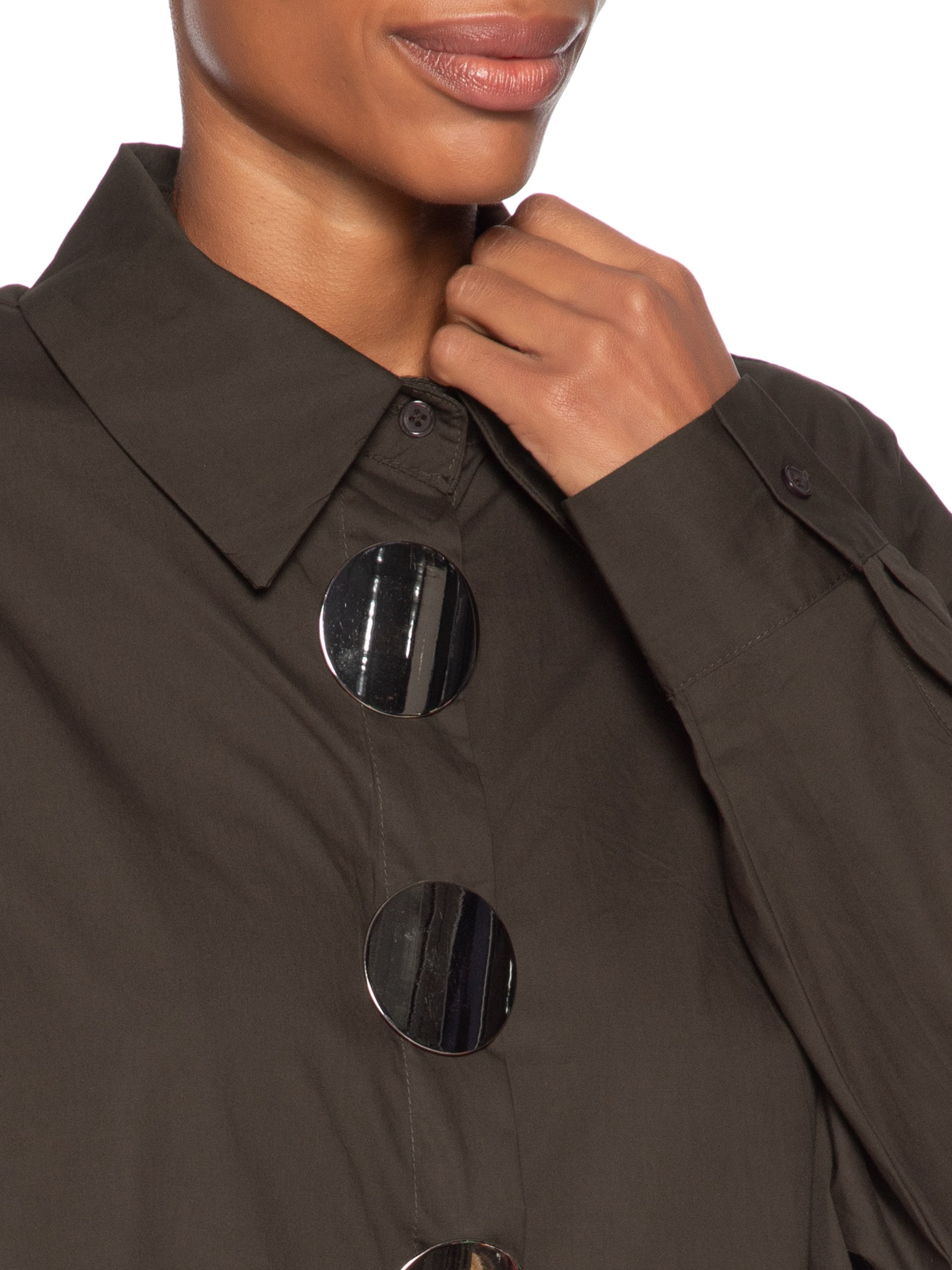 Camisa Feminina Oversized Marrom '2Essential