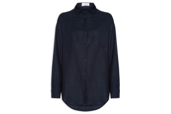 Camisa Feminina Oversized Porto Marítimo - Azul