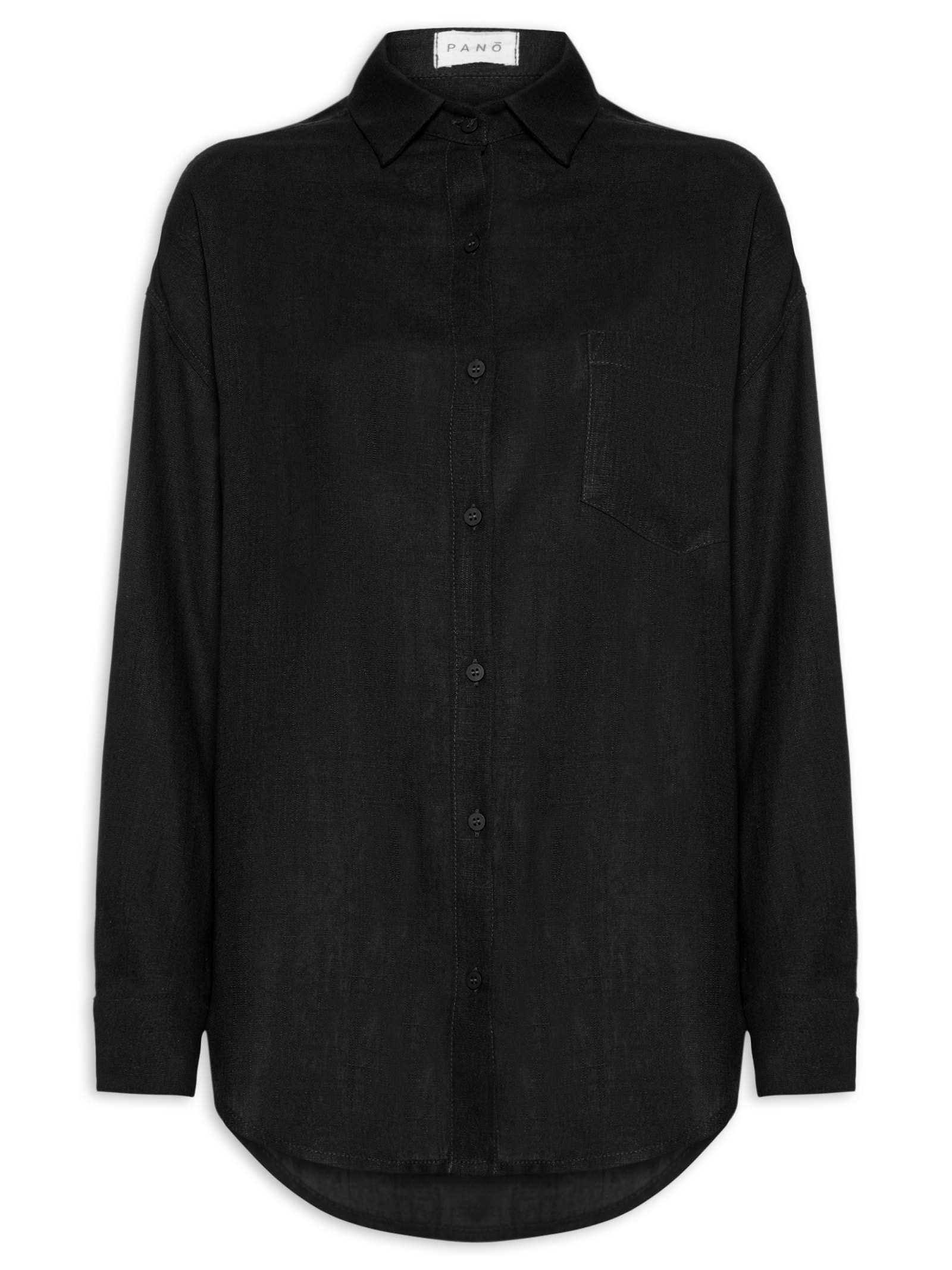 Camisa Feminina Oversized Porto Preto Panô