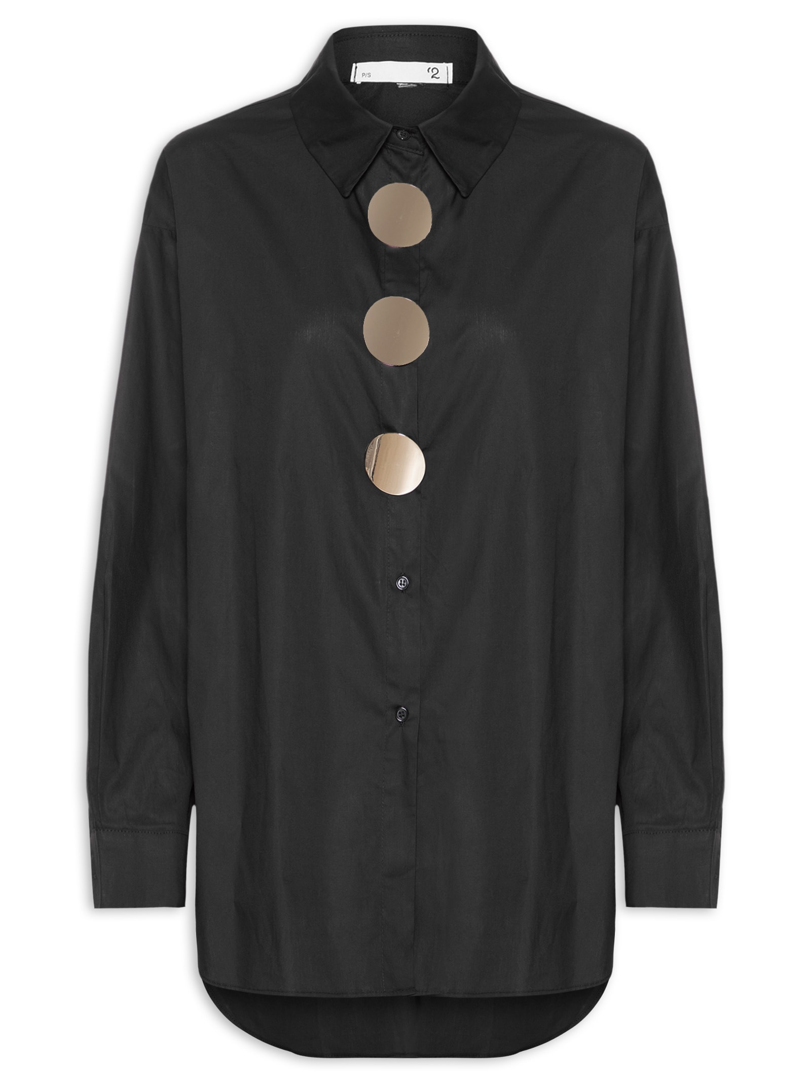 Camisa Feminina Oversized Preto '2Essential