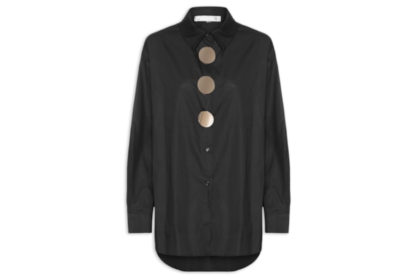 Camisa Feminina Oversized - Preto
