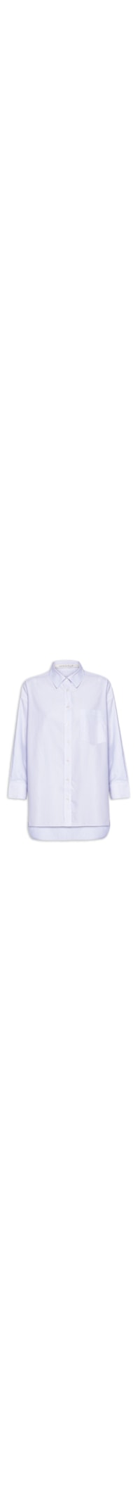 Camisa Feminina Oversized Risca - Azul