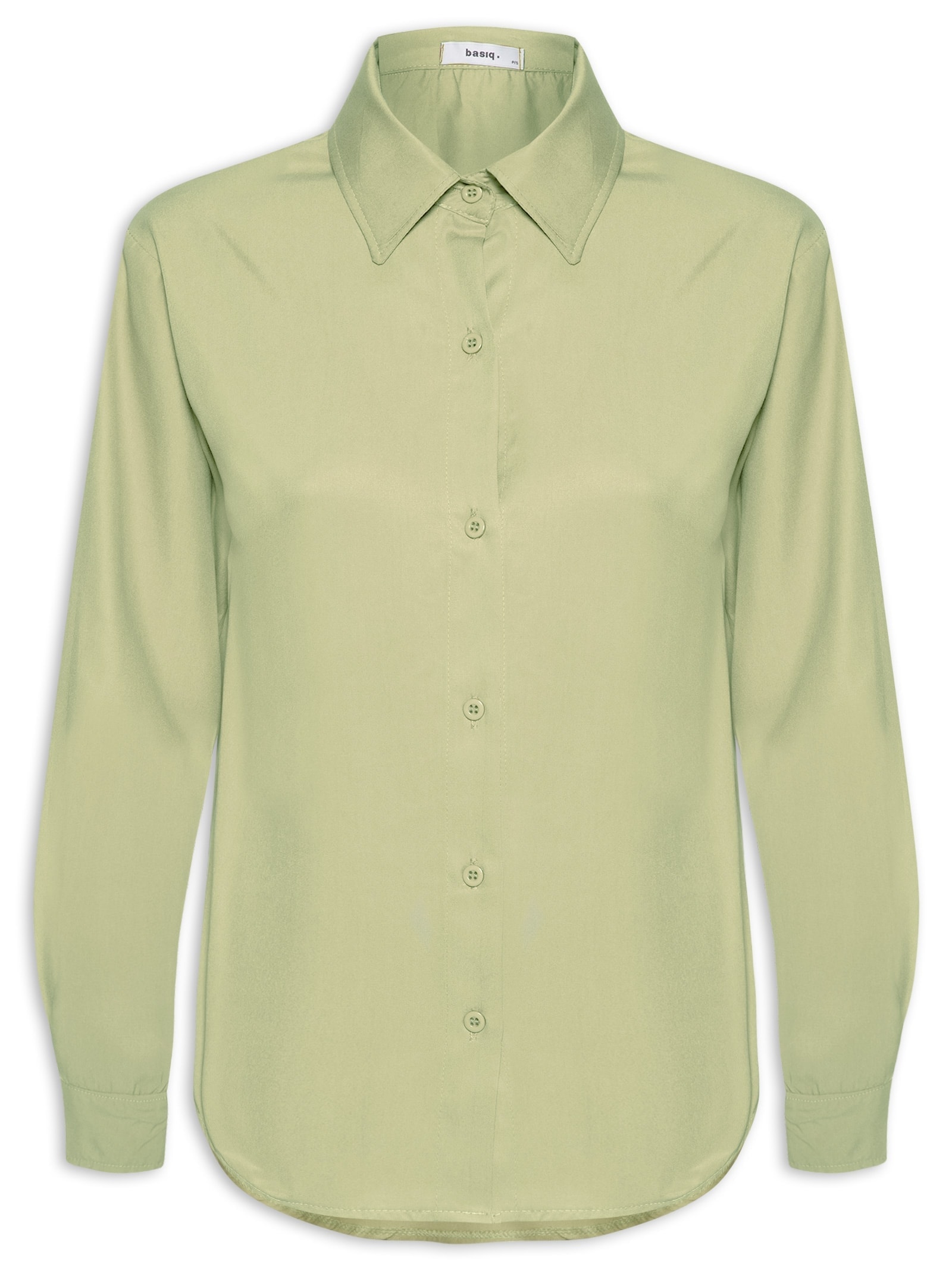 Camisa Feminina Oversized Verde Basiq
