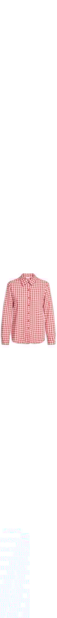 Camisa Feminina Padrão Vichy Amassadinho - Vermelho