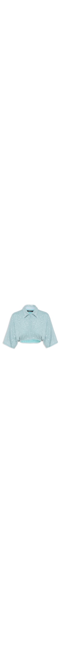 Camisa Feminina Paetê - Azul