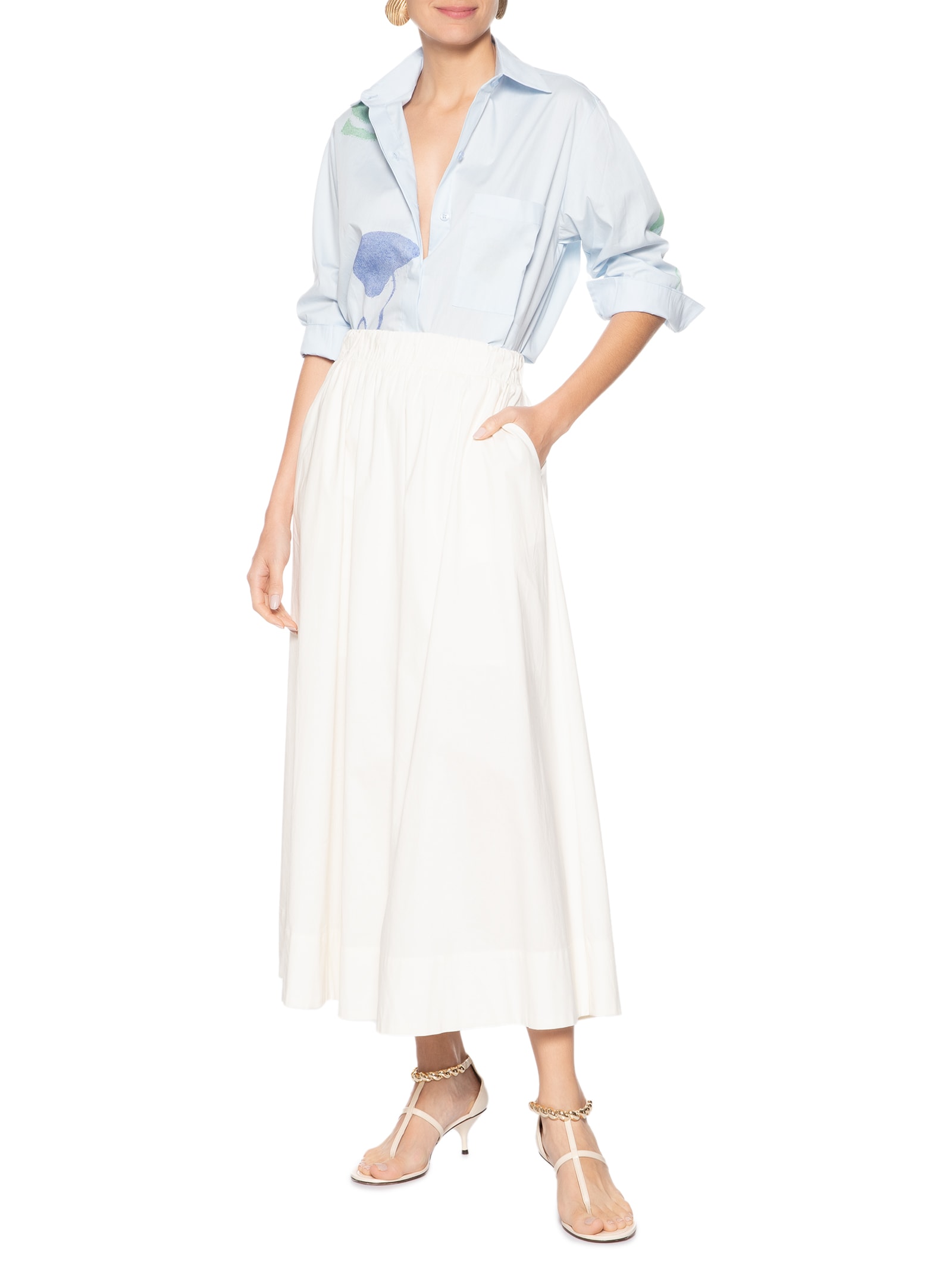 Camisa Feminina Paisagem Oasis Azul Animale