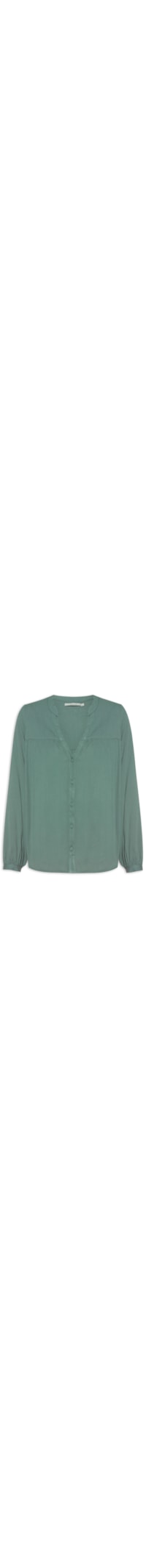 Camisa Feminina Pala Franzido - Verde