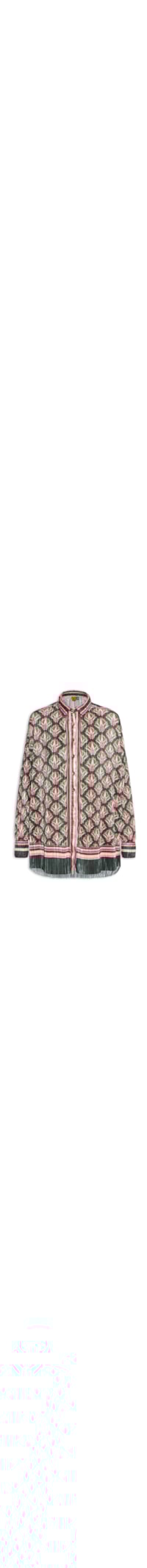 Camisa Feminina Plissada Tropicaxi - Verde