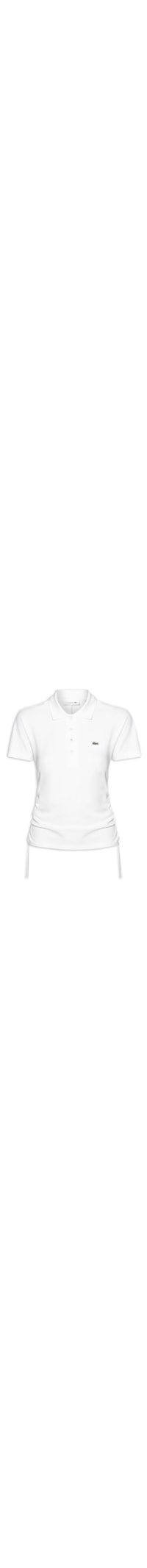 Camisa Feminina Polo Ajustável Piquet Corte Ajustado - Branco