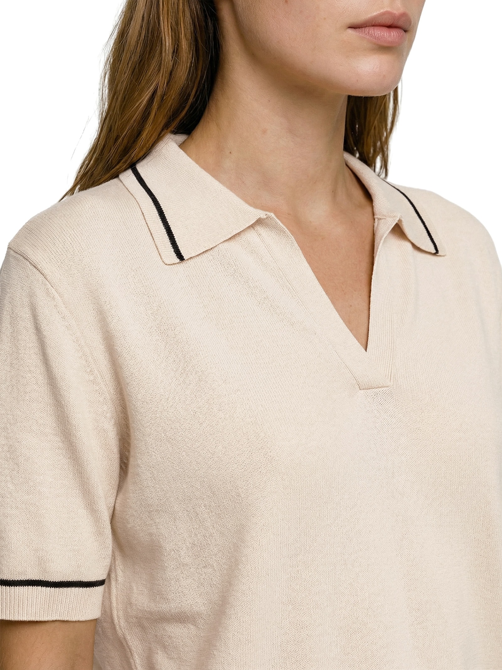 Camisa Feminina Polo Bege Hering