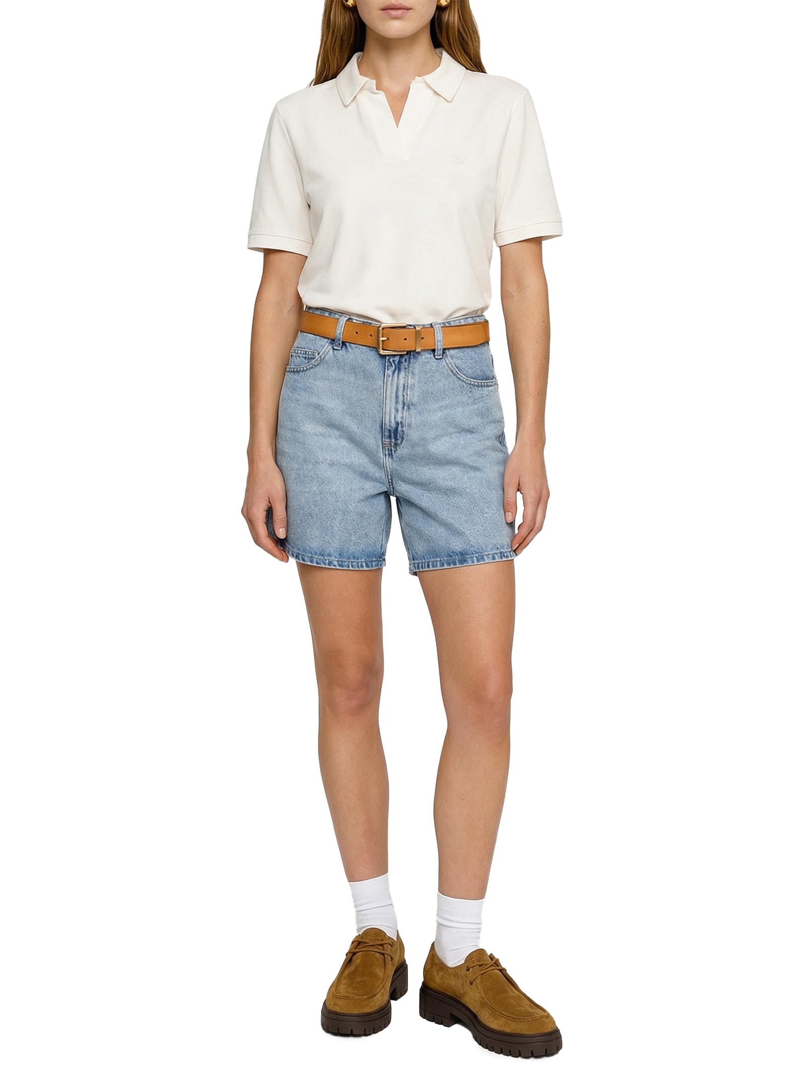 Camisa Feminina Polo Branco Hering