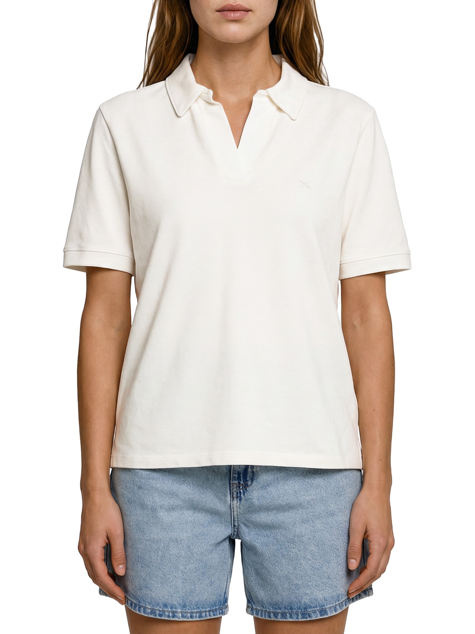 Camisa Feminina Polo Branco Hering