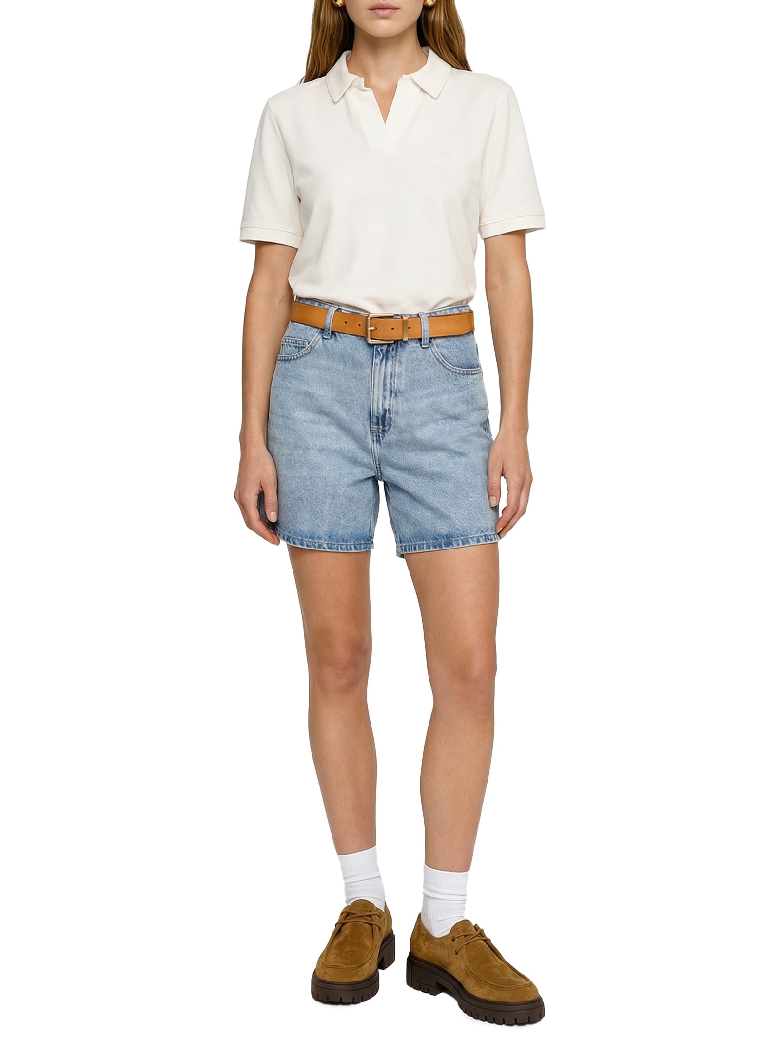 Camisa Feminina Polo Branco Hering