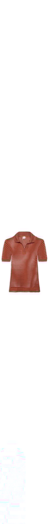 Camisa Feminina Polo Malha - Marrom