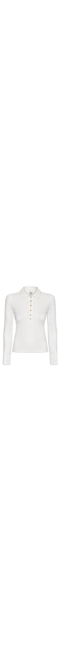 Camisa Feminina Polo Manga Longa - Branco