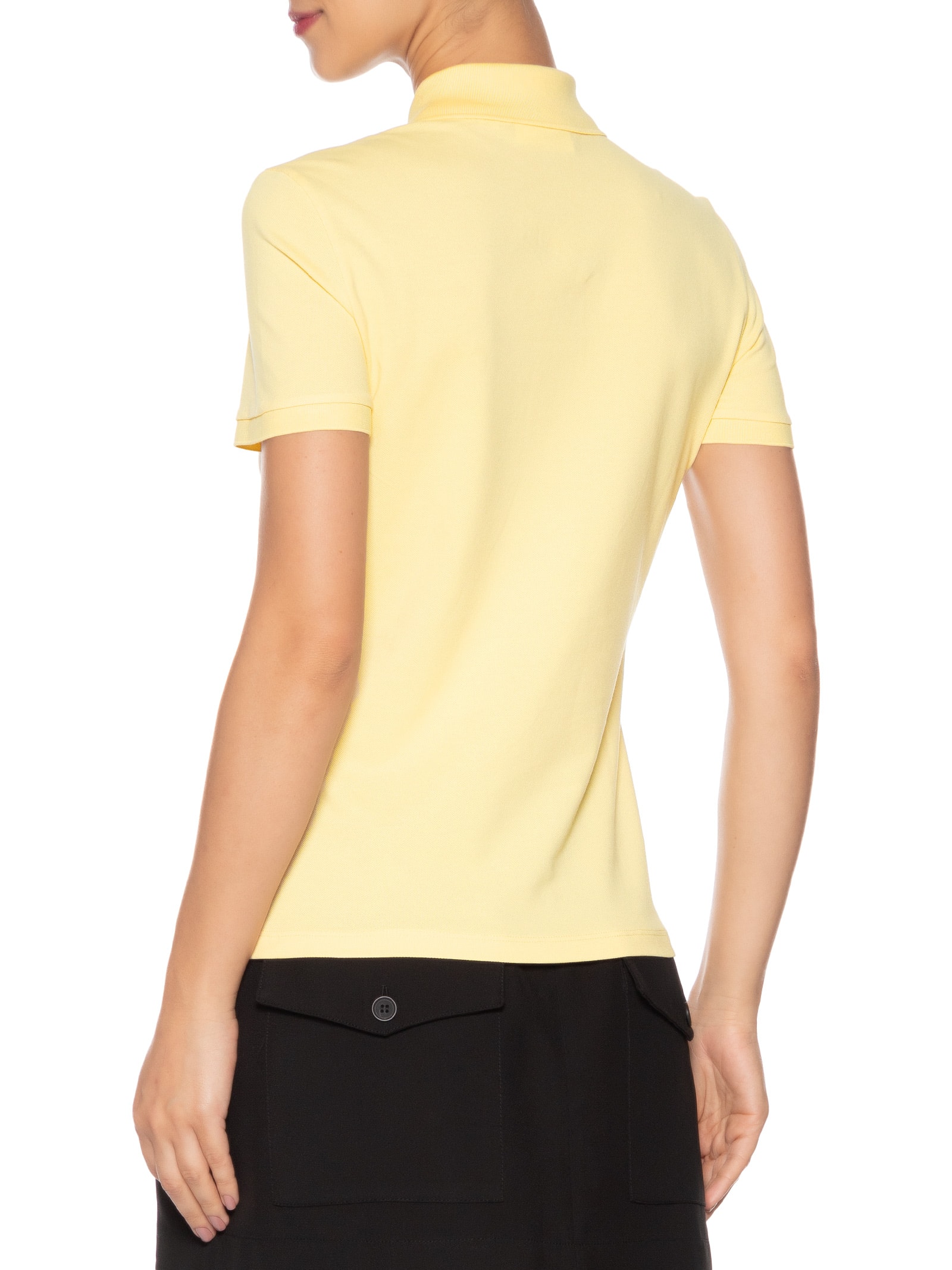 Camisa Feminina Polo Mini-Piqué Stretch Slim Fit Amarelo Lacoste