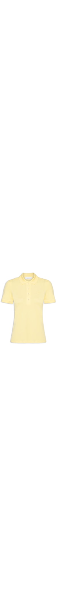 Camisa Feminina Polo Mini-Piqué Stretch Slim Fit - Amarelo