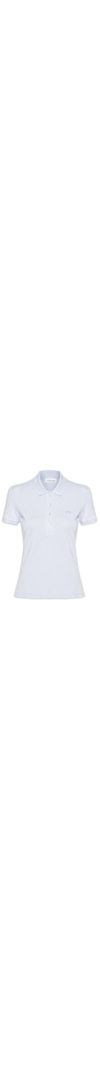 Camisa Feminina Polo Mini-Piqué Stretch Slim Fit - Azul