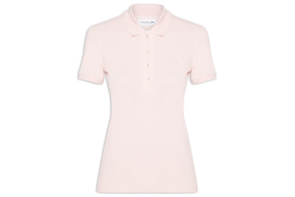 Camisa Feminina Polo Mini-Piqué Stretch Slim Fit - Rosa