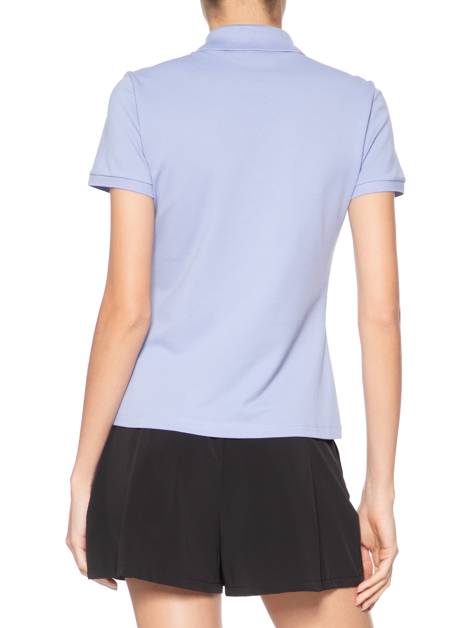 Camisa Feminina Polo Mini-Piqué Stretch Slim Fit Rosa Lacoste