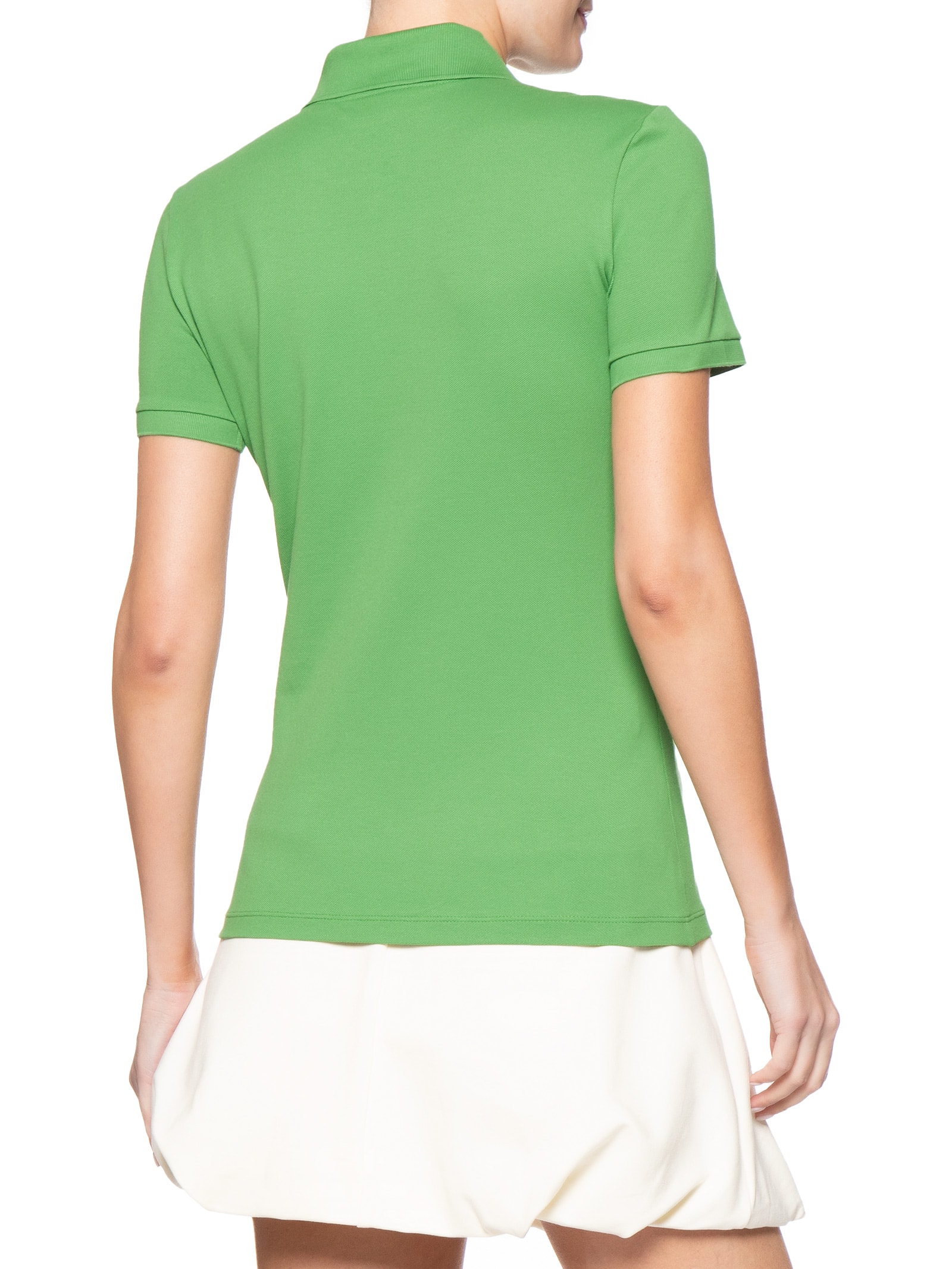 Camisa Feminina Polo Mini-Piqué Stretch Slim Fit Verde Lacoste