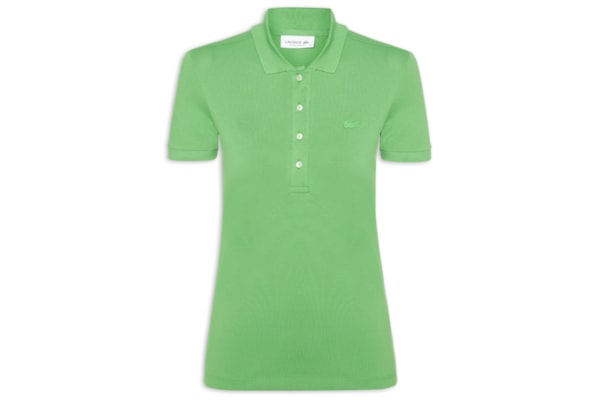 Camisa Feminina Polo Mini-Piqué Stretch Slim Fit - Verde