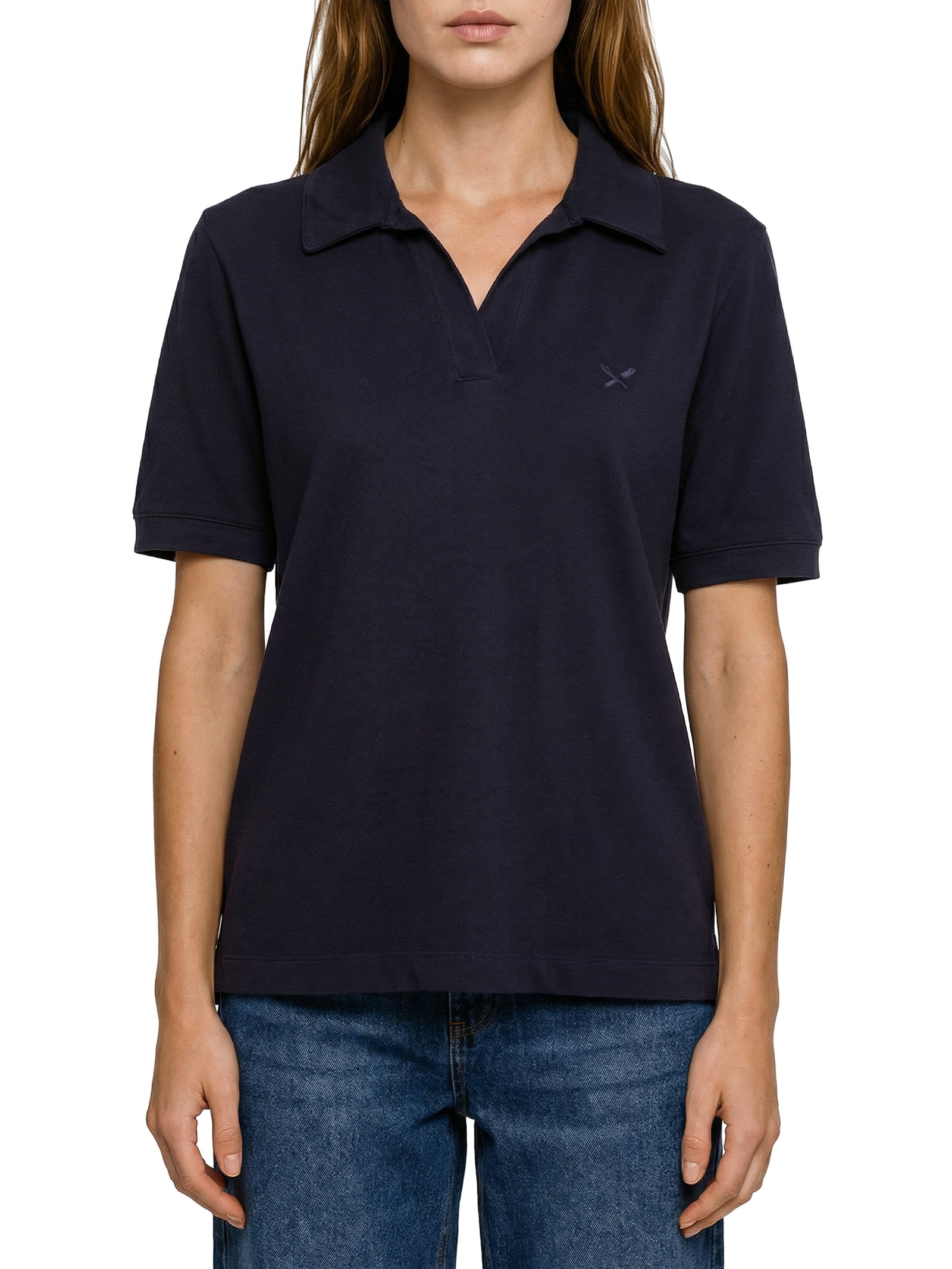 Camisa Feminina Polo MM Azul Hering