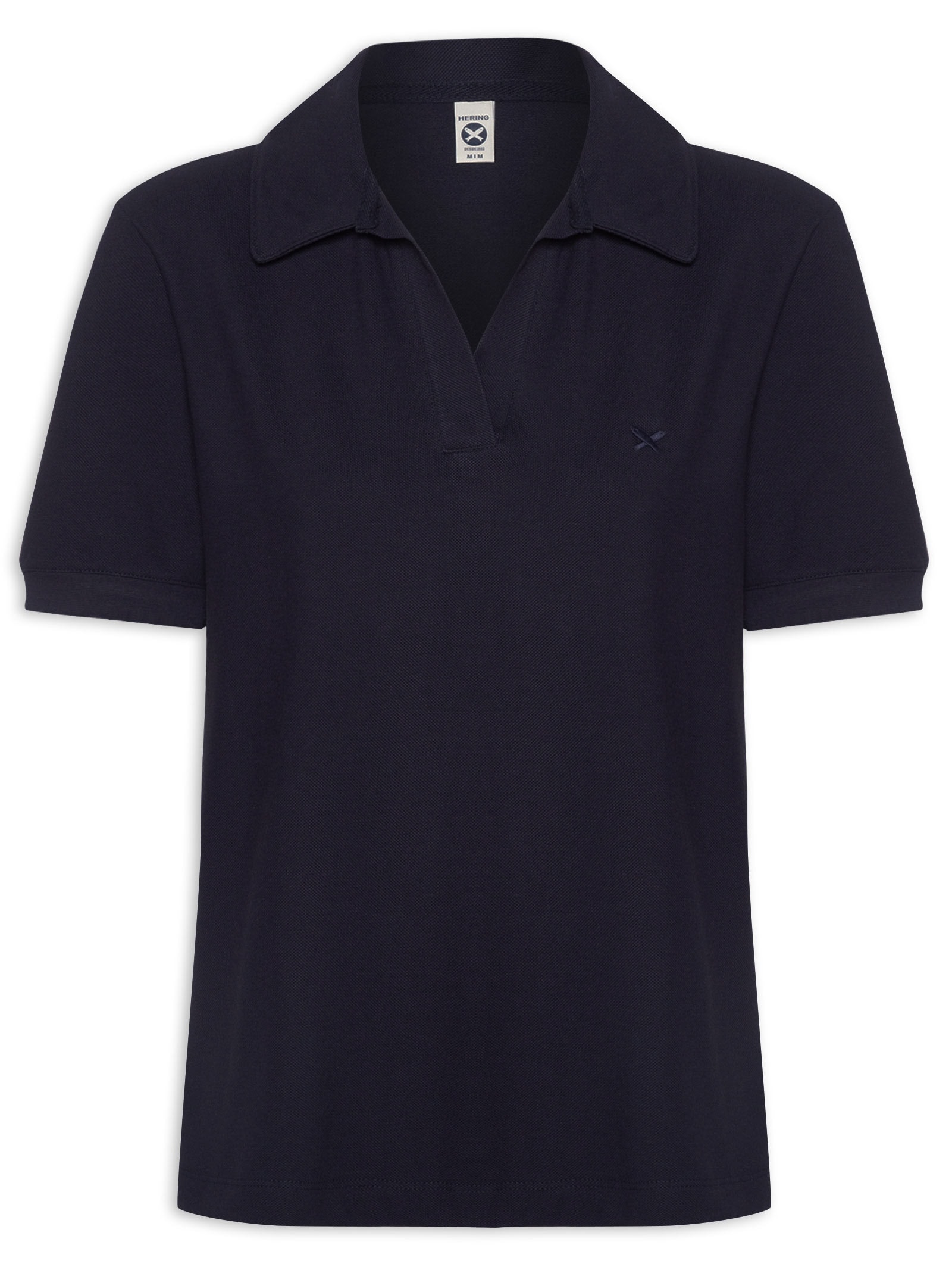 Camisa Feminina Polo MM Azul Hering
