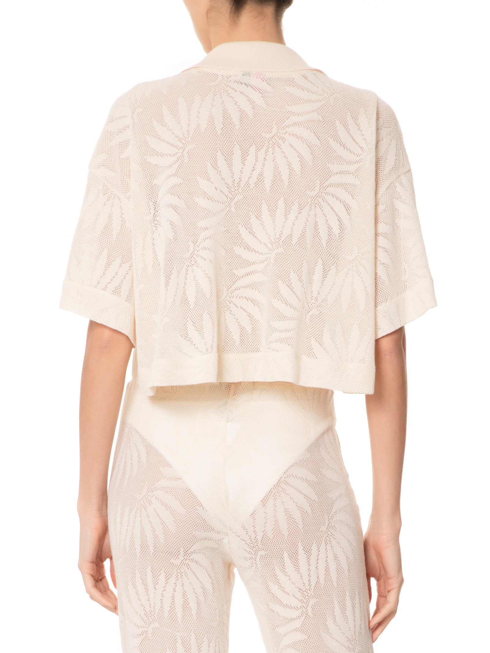 Camisa Feminina Polo Rendinha Bege Farm