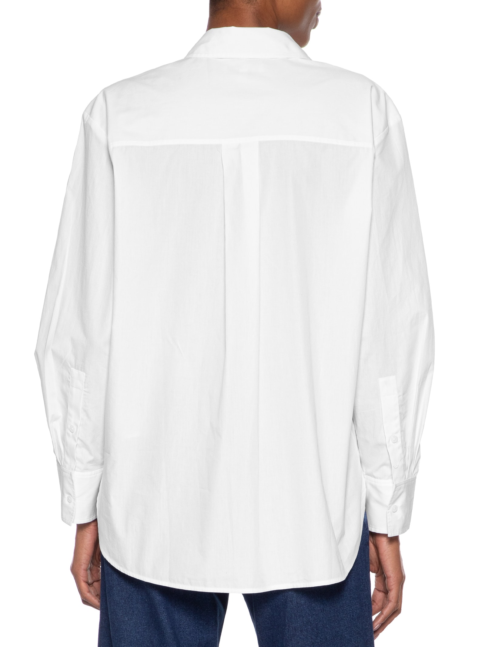 Camisa Feminina Poplin Easy Fit Shirt Branco Tommy Hilfiger