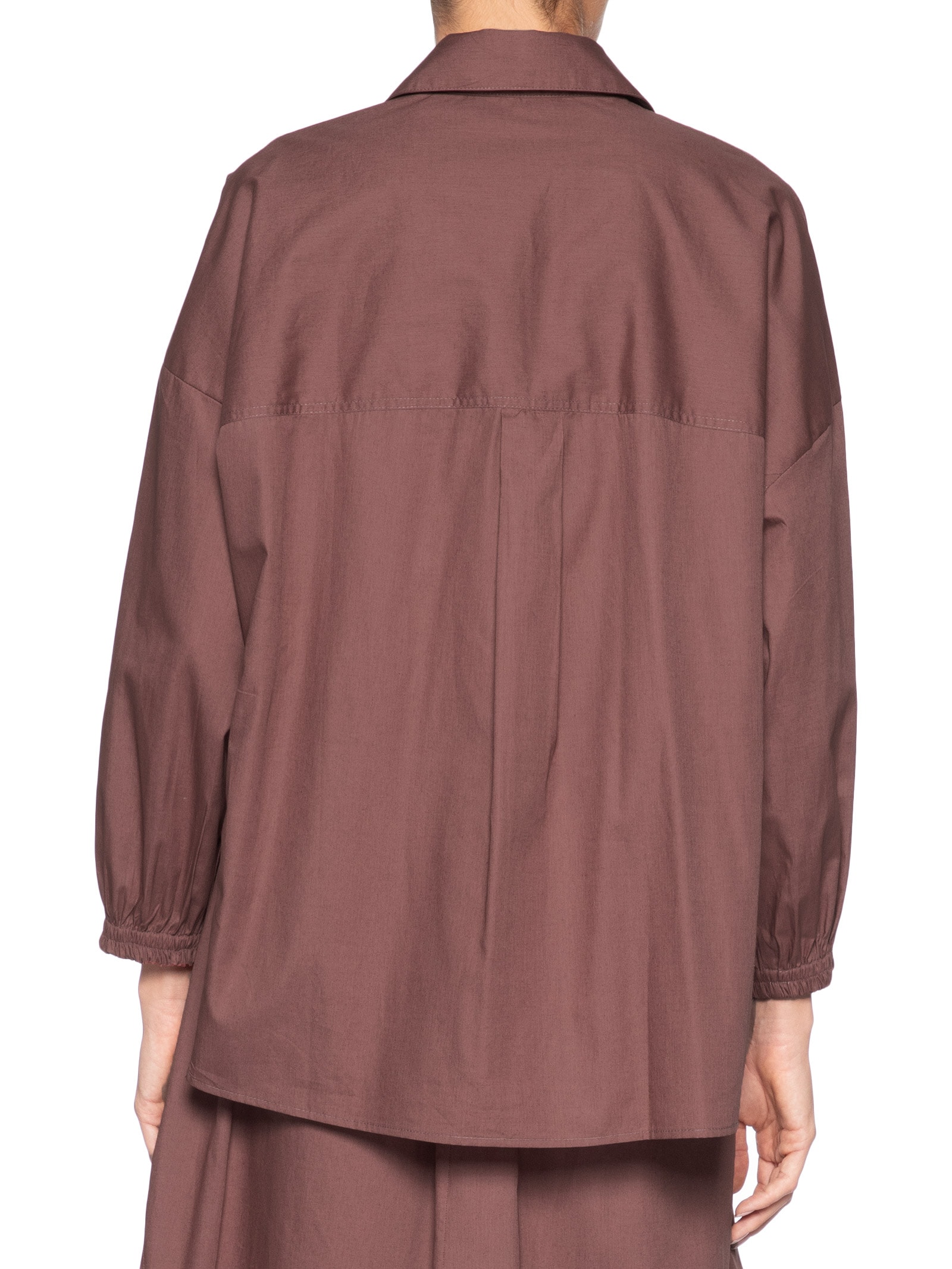 Camisa Feminina Punho Elástico Marrom Animale