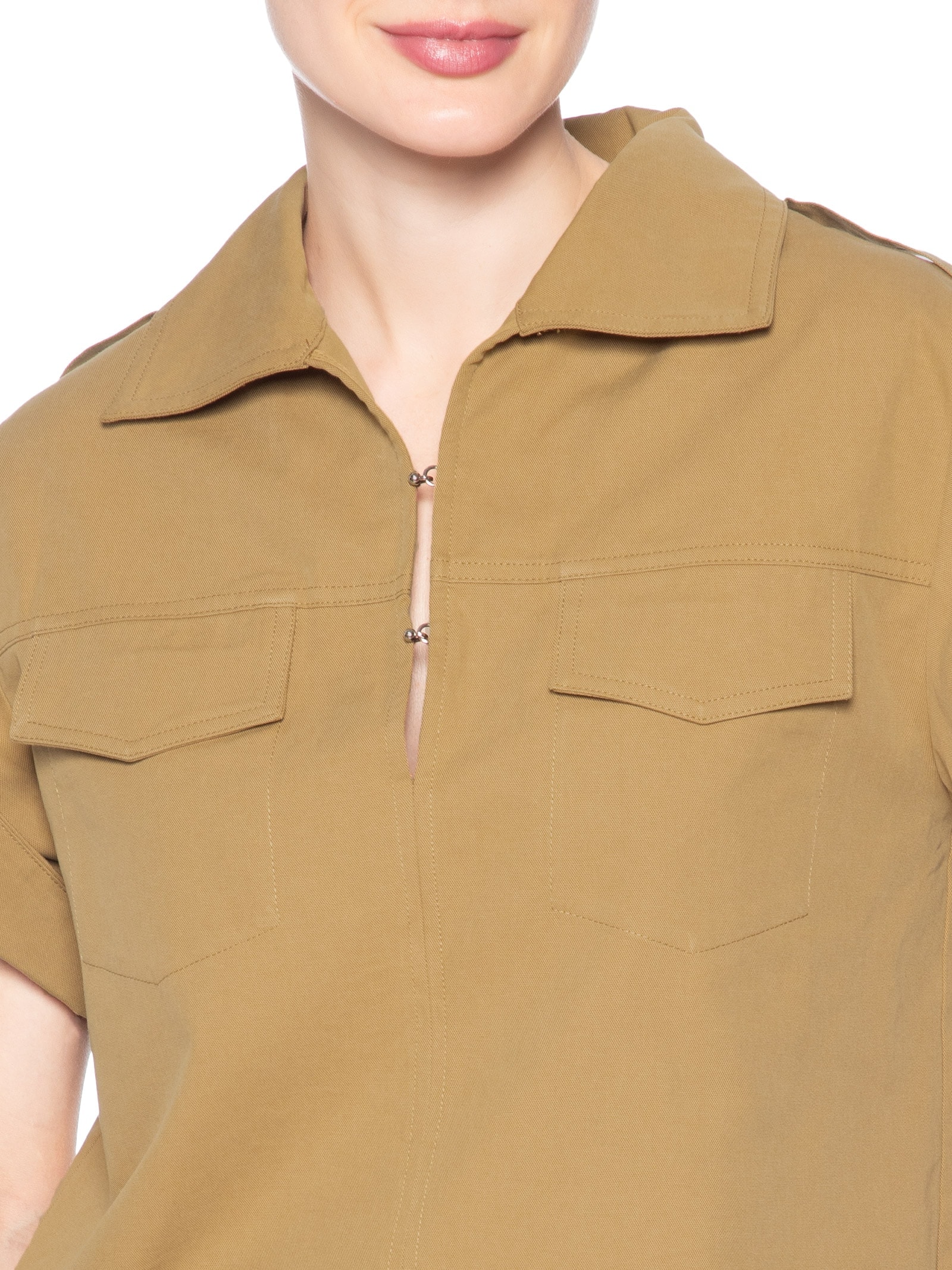 Camisa Feminina Rebite com Botões – Marrom Animale Jeans