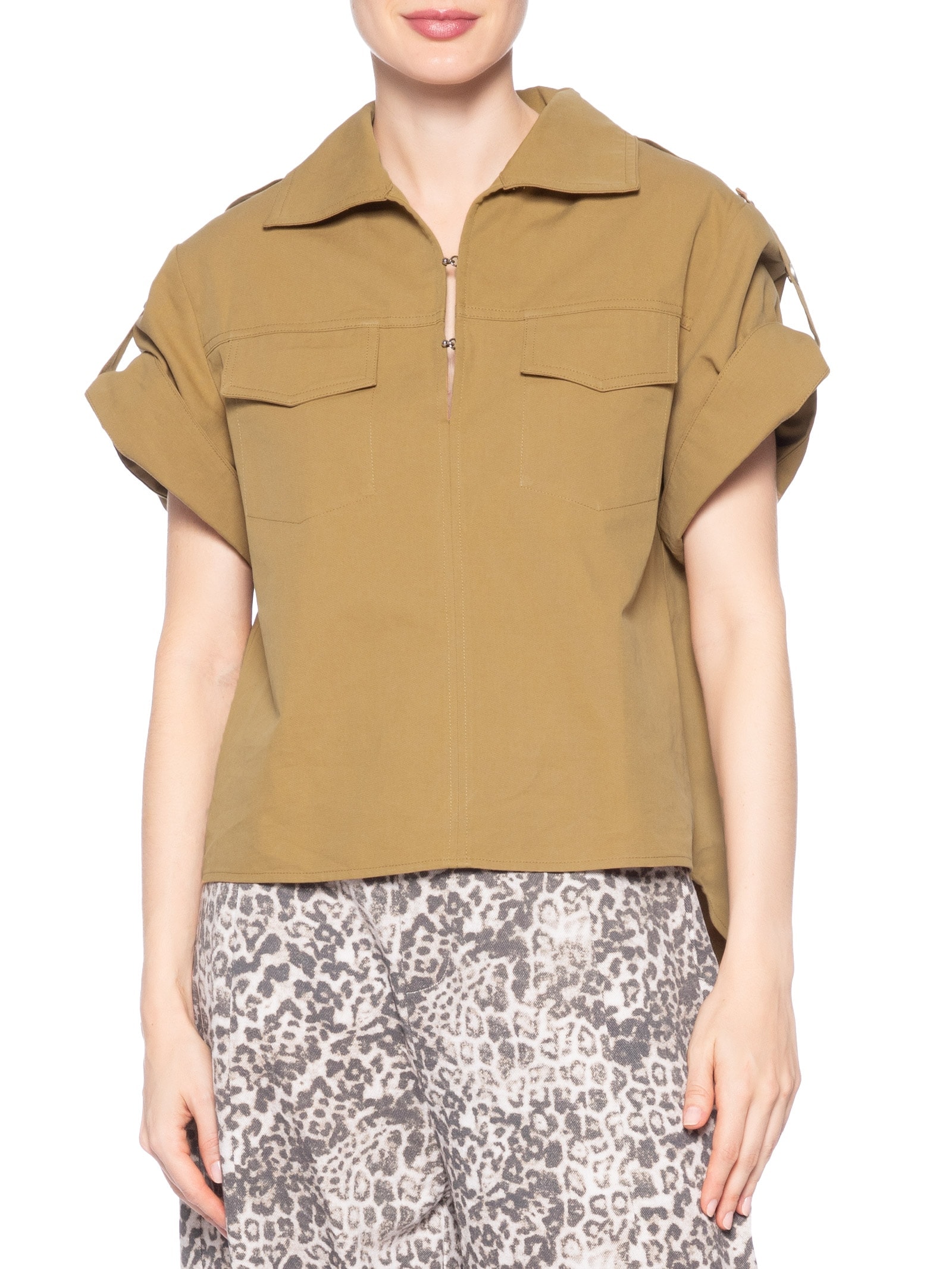 Camisa Feminina Rebite com Botões – Marrom Animale Jeans