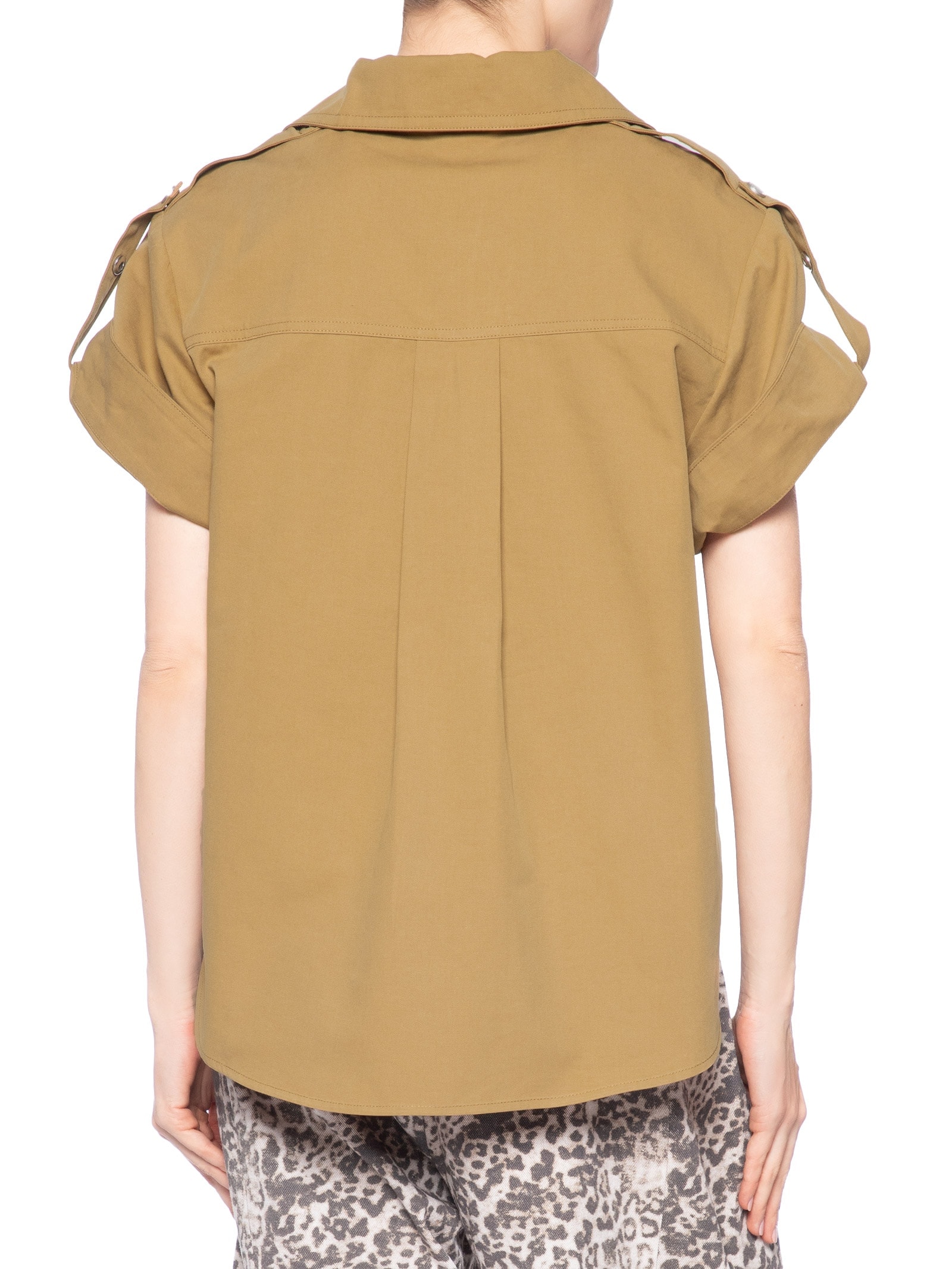 Camisa Feminina Rebite com Botões – Marrom Animale Jeans