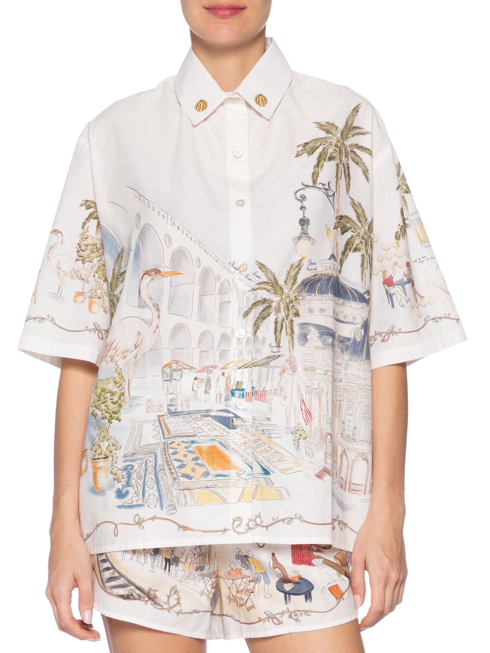 Camisa Feminina Rio A Dentro Off White Farm