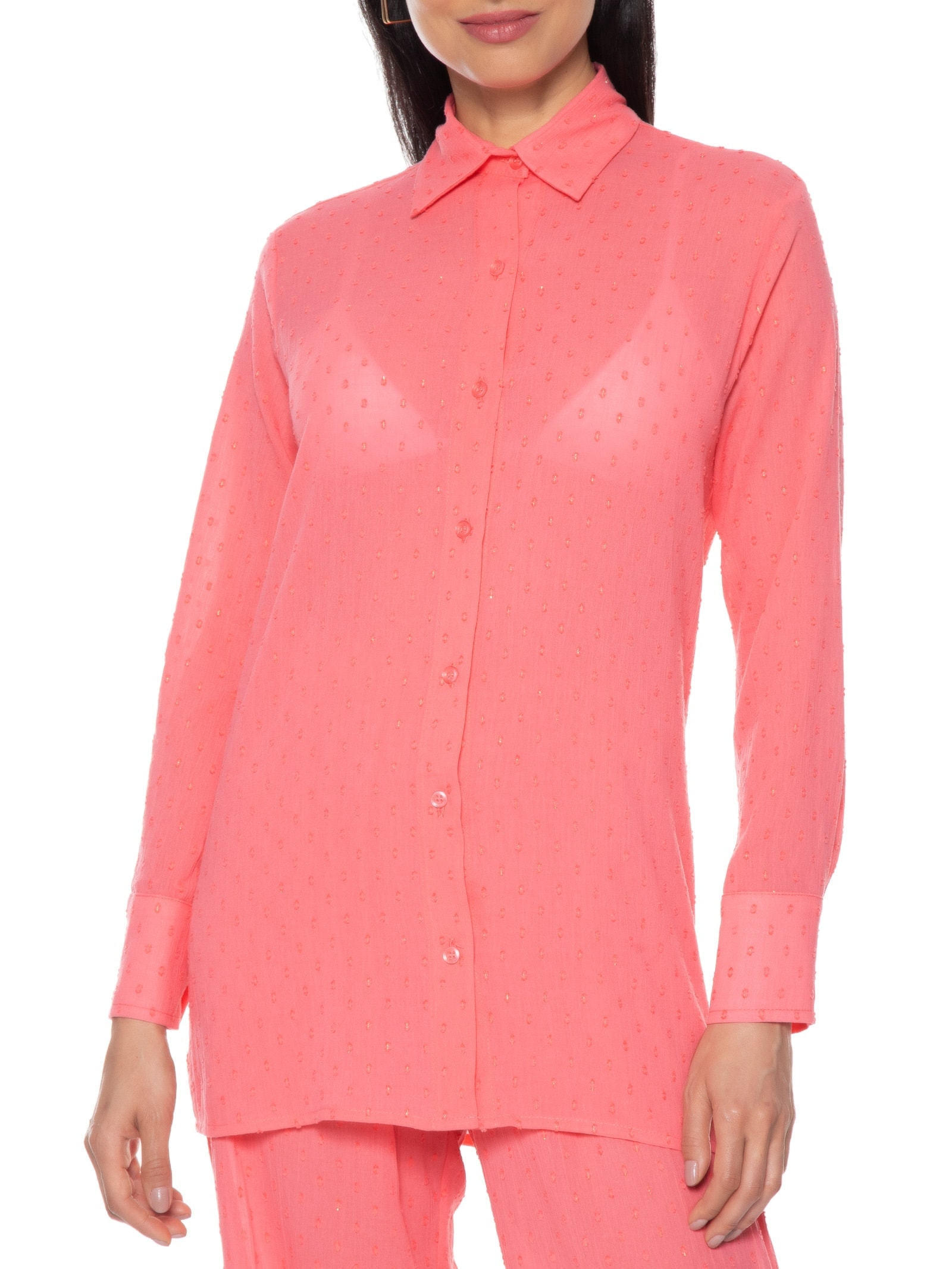 Camisa Feminina Saída de Praia Rosa Mktbeach