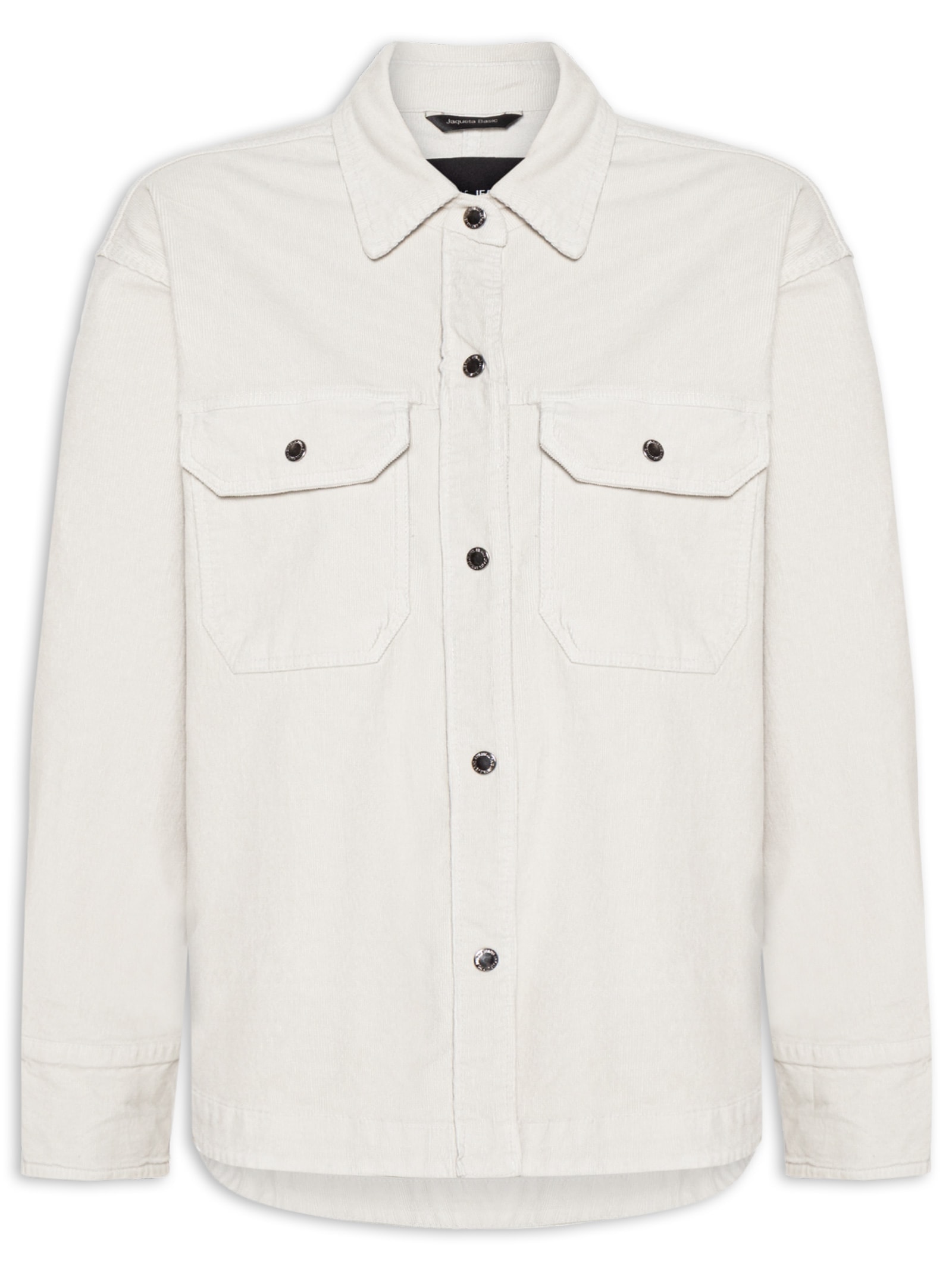 Camisa Feminina Sarja Basic Veludo Cinza Animale Jeans