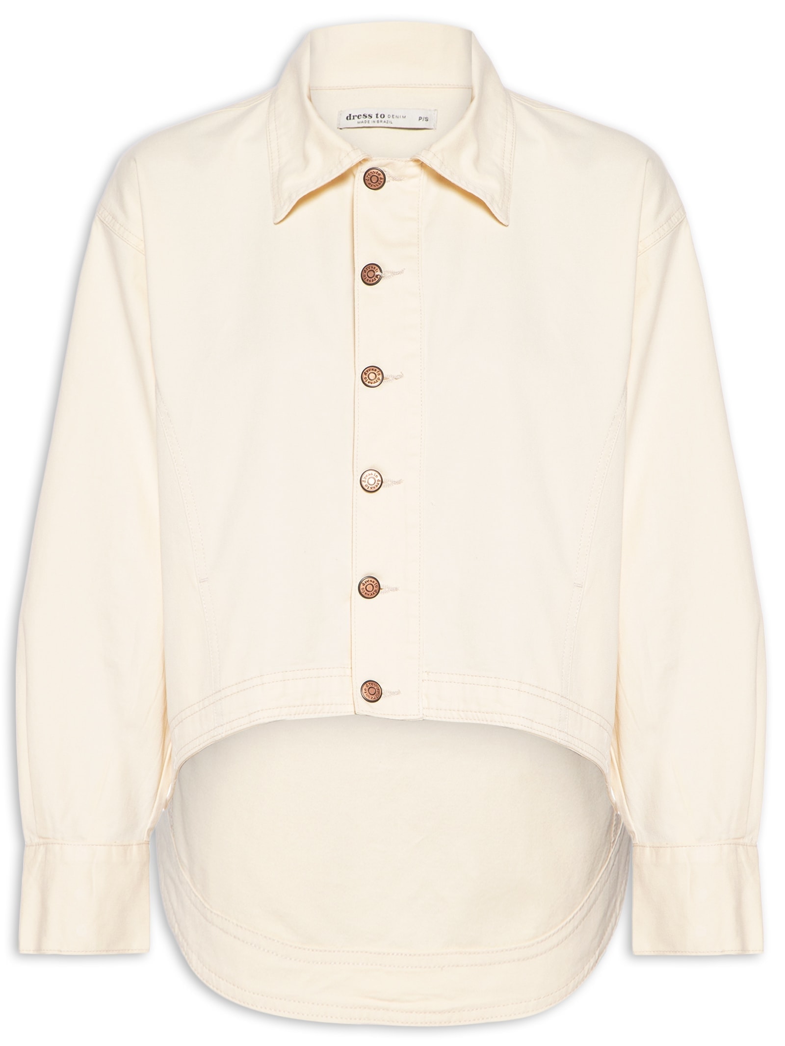 Camisa Feminina Sarja Color Amarelo Dress To